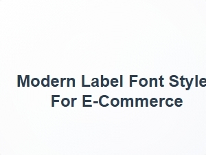 Modern Label Font Styles for E Commerce